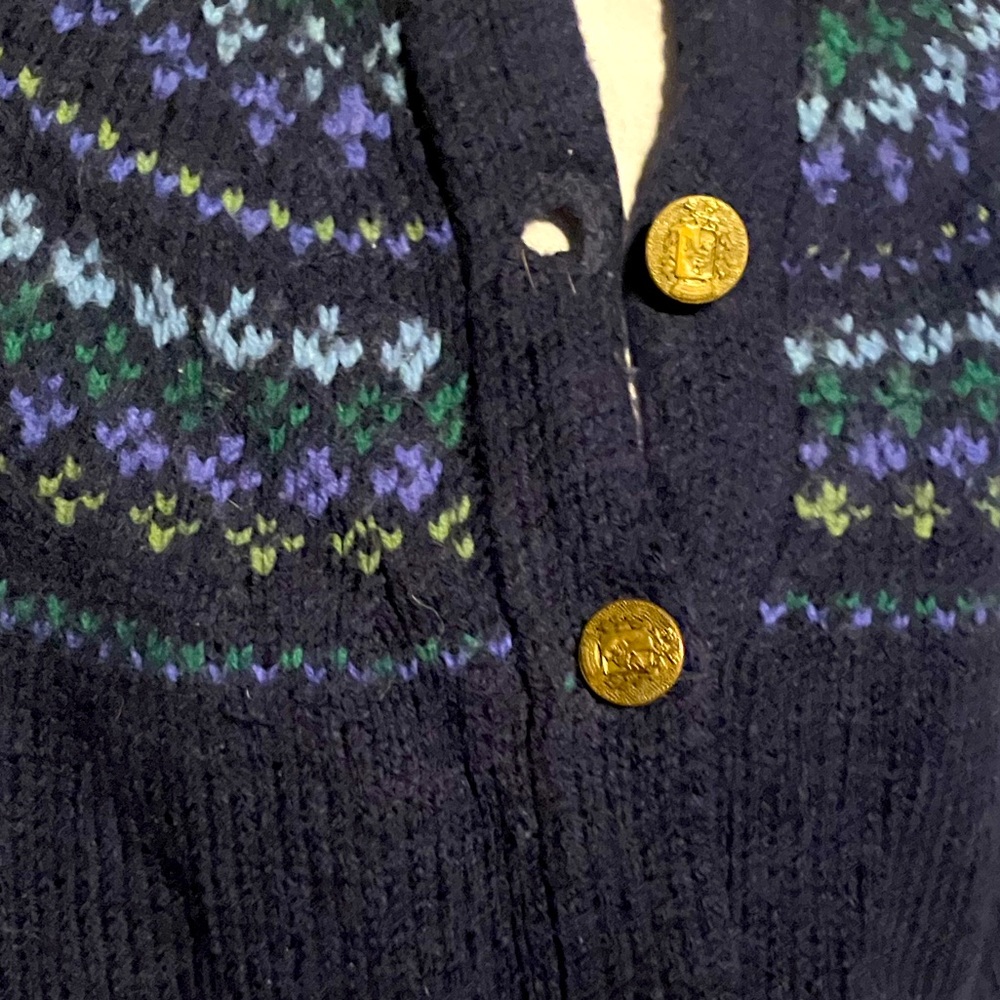 ADOPTION NOTICE: Grandma “Fair Isle” Sweater Needs A Home Sz L